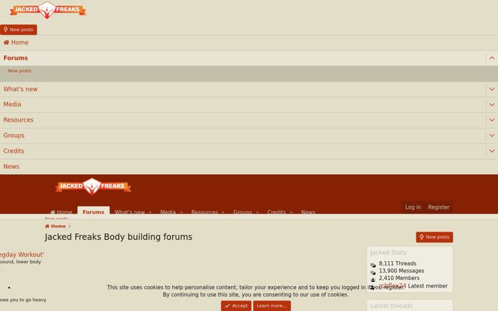 Screenshot of jackedfreaks.com