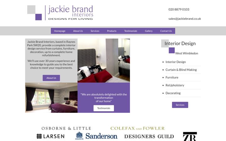 Screenshot of jackiebrand.co.uk