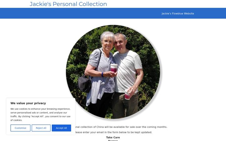 Screenshot of jackiecasey.co.uk