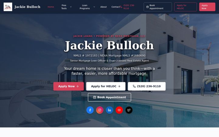 Screenshot of jackieloans.com