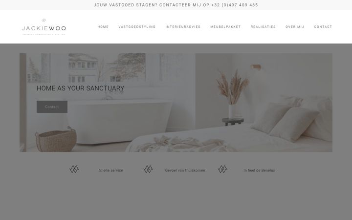 Screenshot of jackiewoo.be
