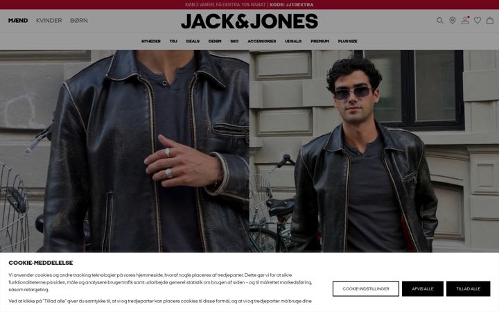 Snímek obrazovky jackjones.com