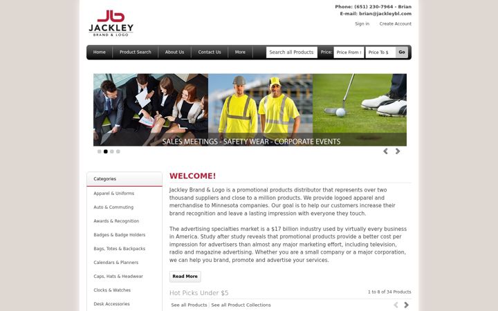 Screenshot of jackleybl.com