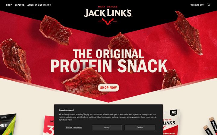 Screenshot of jacklinks.com