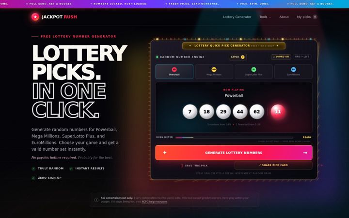 Screenshot of jackpot-rush.com