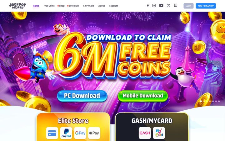 Screenshot of jackpot-world.com