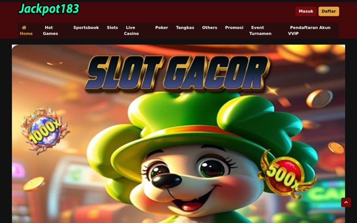 Screenshot of jackpot183.com