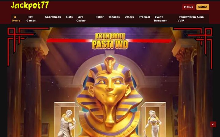 Screenshot of jackpot77slot.com