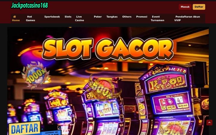 Screenshot of jackpotcasino168.com