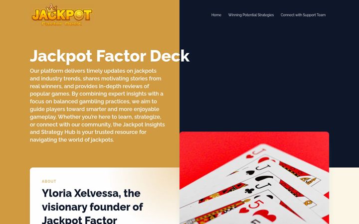 Screenshot of jackpotfactordeck.com