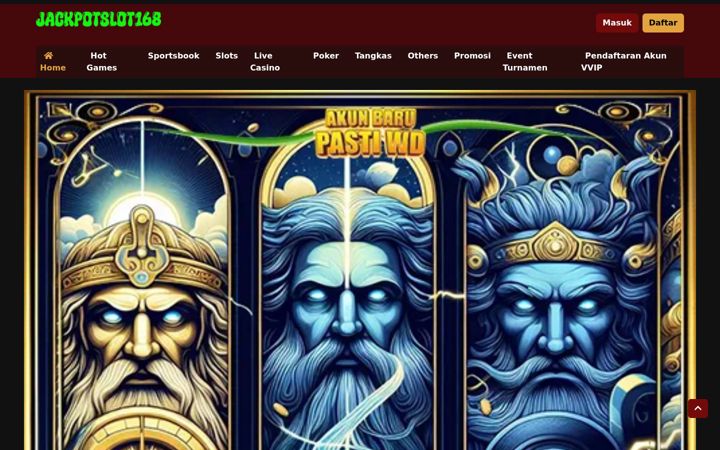 Snímek obrazovky jackpotslot168.com