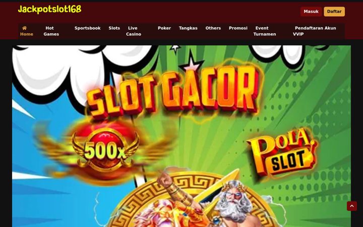 Screenshot of jackpotslots168.com