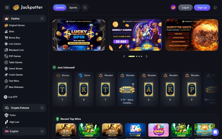 Screenshot of jackpotter.com