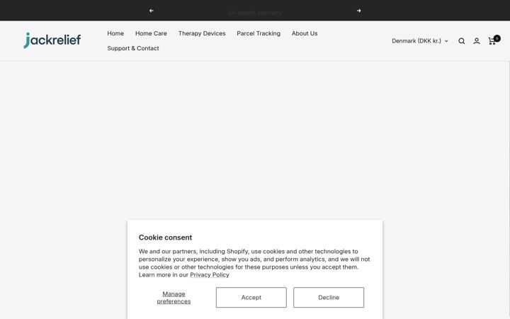 Skärmbild av jackrelief.com