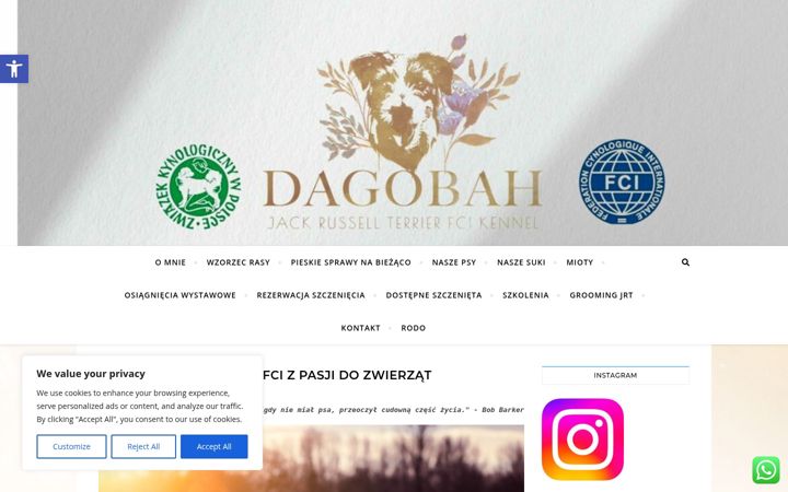 Screenshot of jackrussell-dagobah.pl