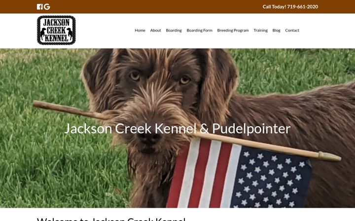Screenshot of jacksoncreekkennel.com