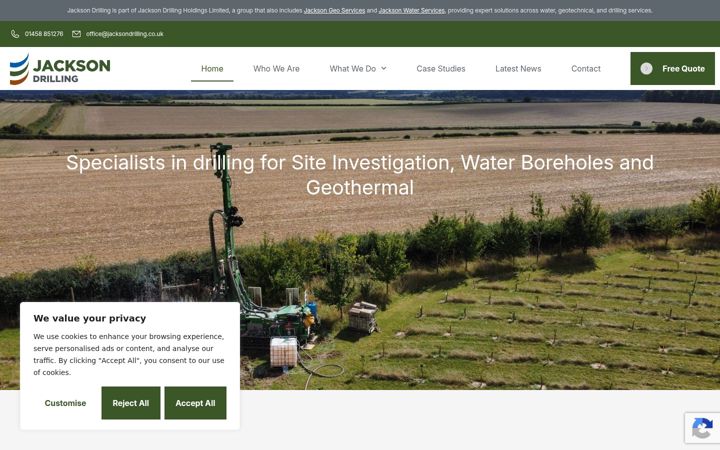 Screenshot of jacksondrilling.co.uk