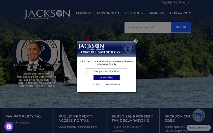 Screenshot of jacksongov.org