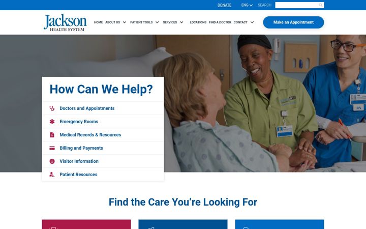 Screenshot of jacksonhealth.org