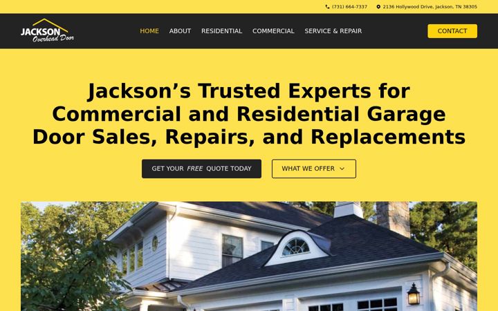 Screenshot of jacksonoverheaddoor.com