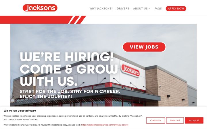 Screenshot of jacksonscompanies.com