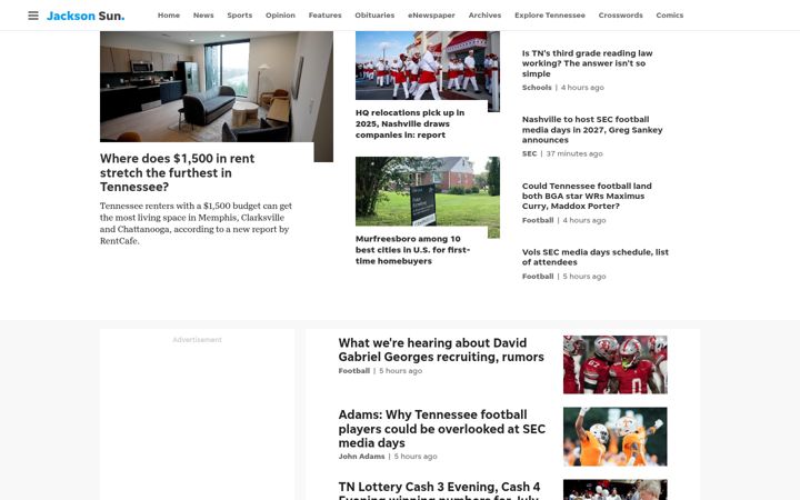 Screenshot of jacksonsun.com