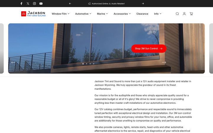 Screenshot of jacksontintandsound.com
