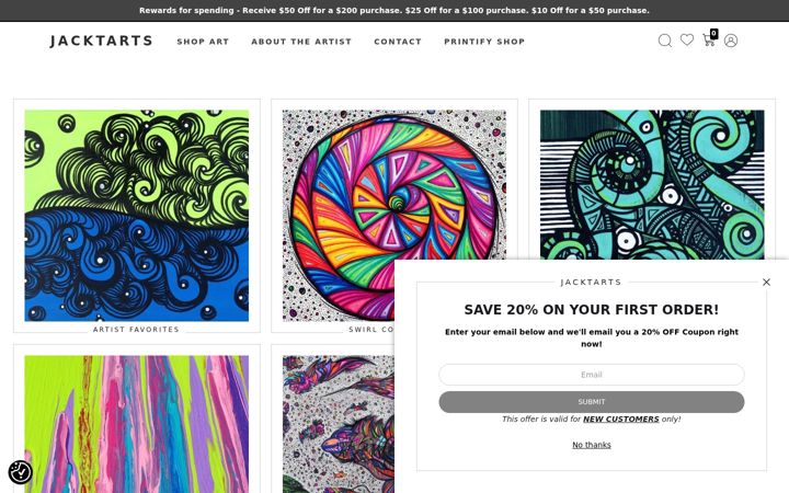 Screenshot of jacktarts.com