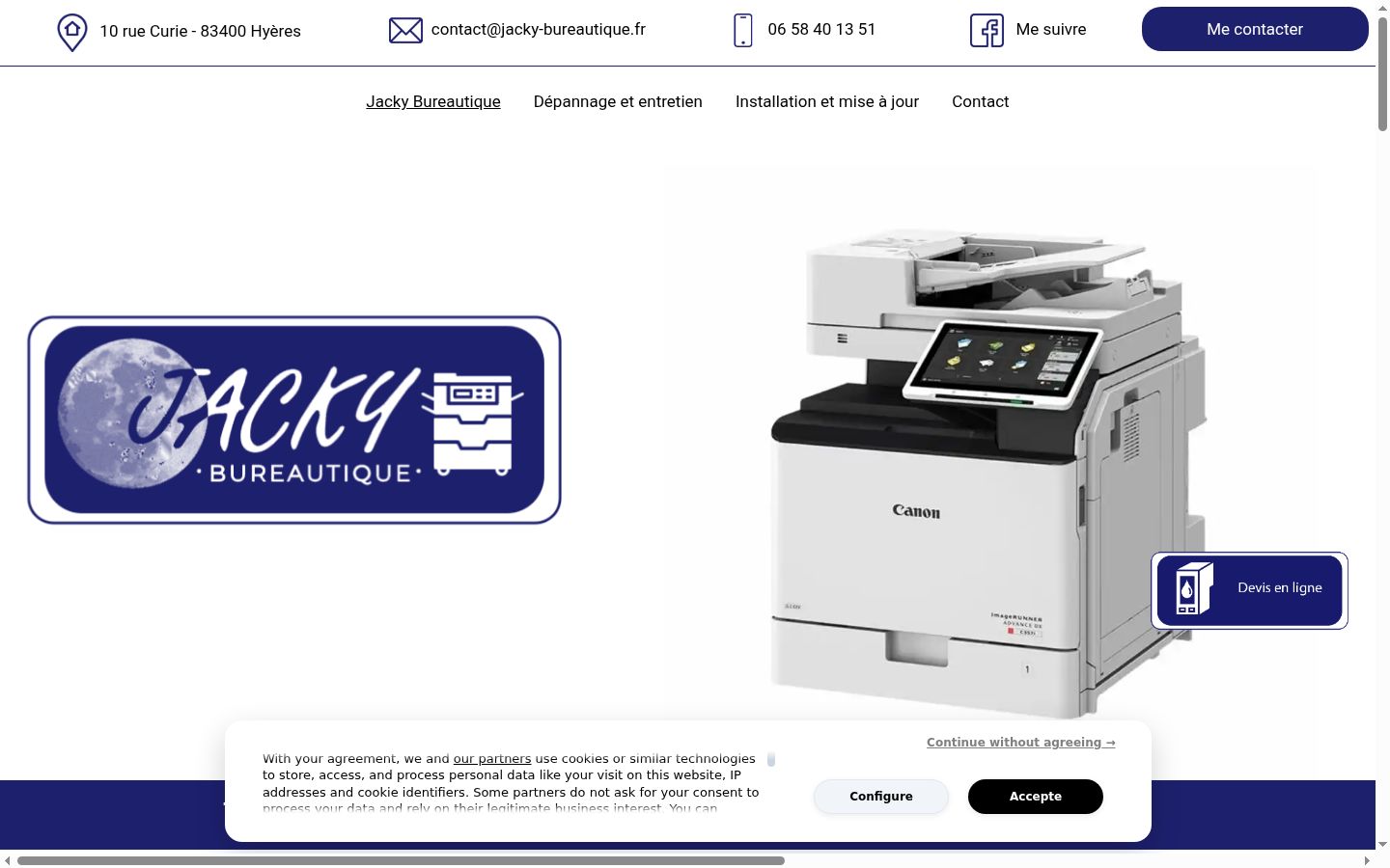 Screenshot tal-banner tal-kunsens muri qabel kwalunkwe interazzjoni