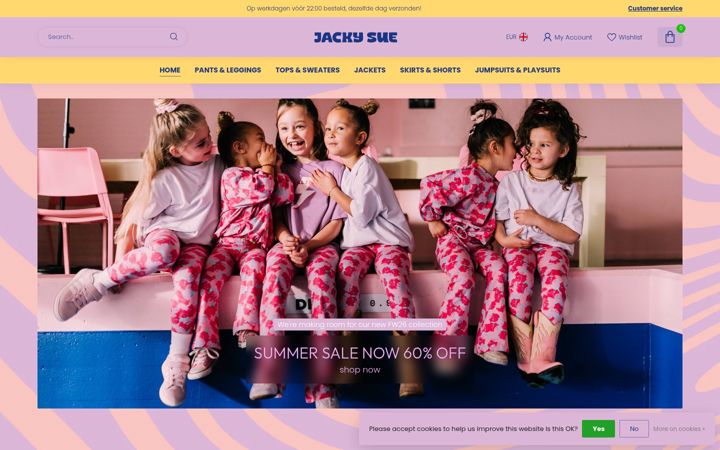 Screenshot of jackysue.com