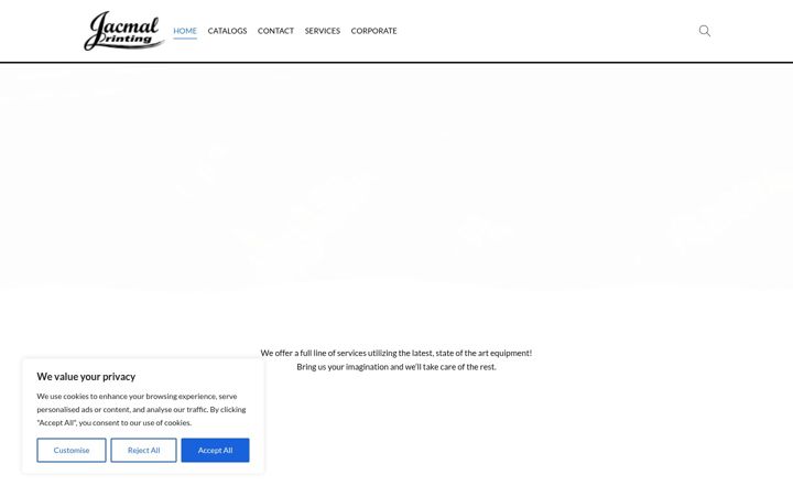 Screenshot of jacmalprinting.com