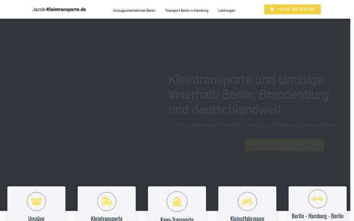 Screenshot of jacob-kleintransporte.de