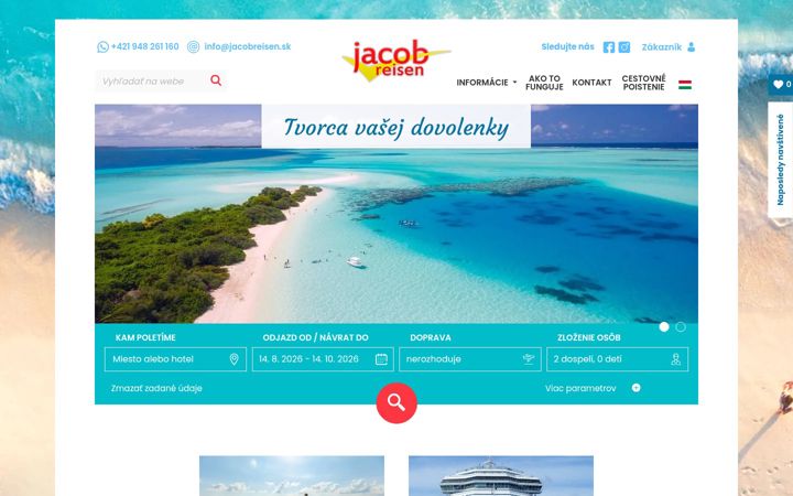 Screenshot of jacobreisen.sk