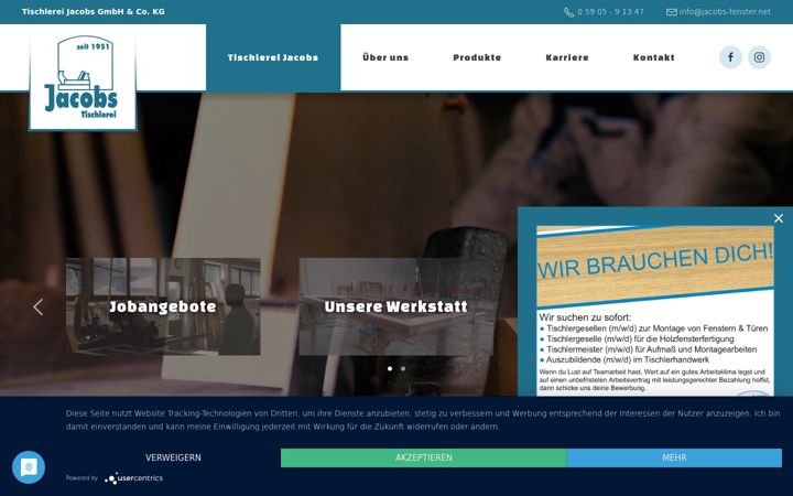 Screenshot of jacobs-fenster.net