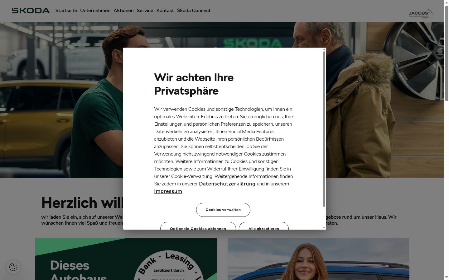 Sutikimo reklamjuostės, rodytos prieš bet kokią sąveiką, ekrano kopija