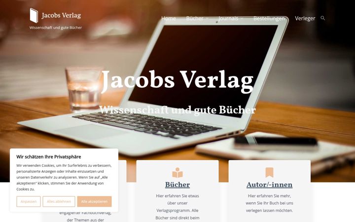 Screenshot of jacobs-verlag.de