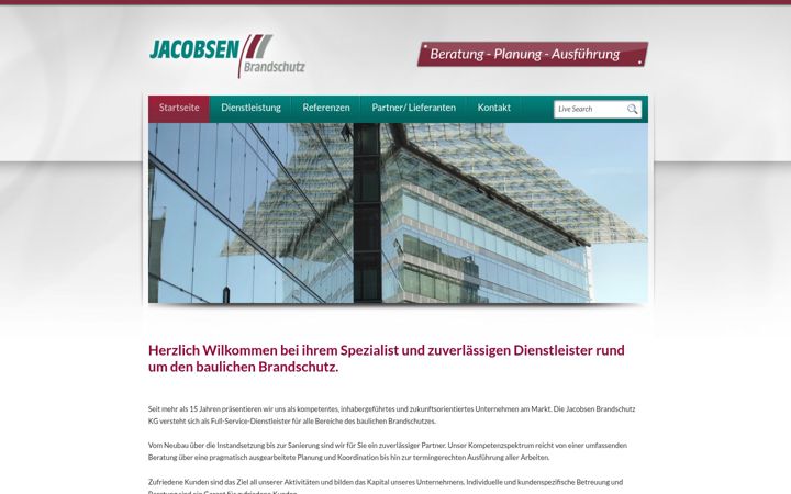 Screenshot of jacobsen-brandschutz.info