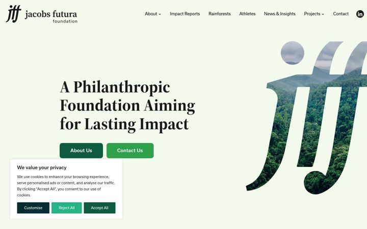 Screenshot of jacobsfutura.org