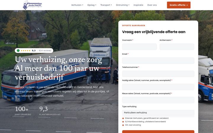 Screenshot of jacobsheteren.nl