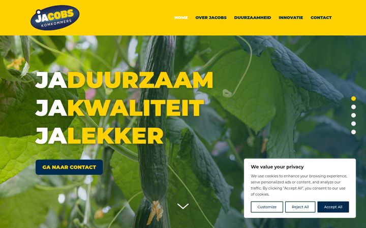 Screenshot of jacobsproducties.nl