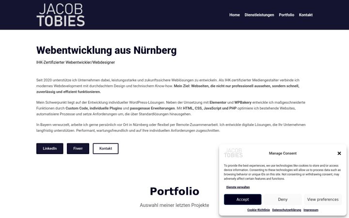 Screenshot of jacobtobies.de