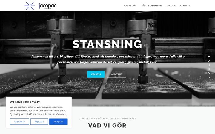 Screenshot of jacopac.se