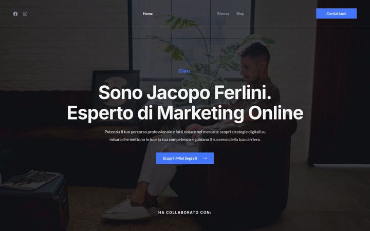 Screenshot of jacopoferlini.com