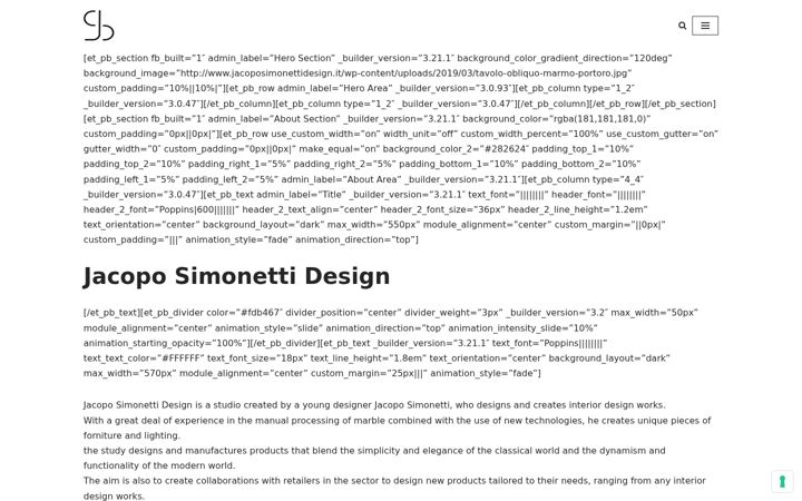 Screenshot of jacoposimonettidesign.it