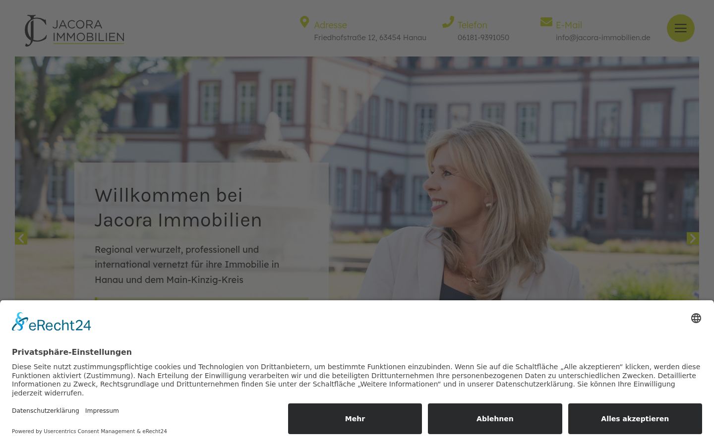 Skærmbillede af samtykkebanneret, som det blev vist før nogen interaktion