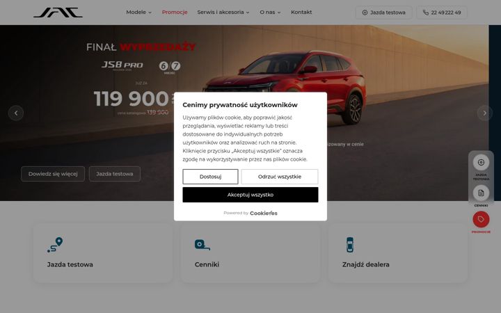 Screenshot of jacpolska.pl