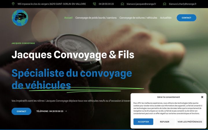 Screenshot of jacque-convoyage.com