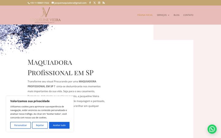 Screenshot of jacquelinevieiramakeup.com.br
