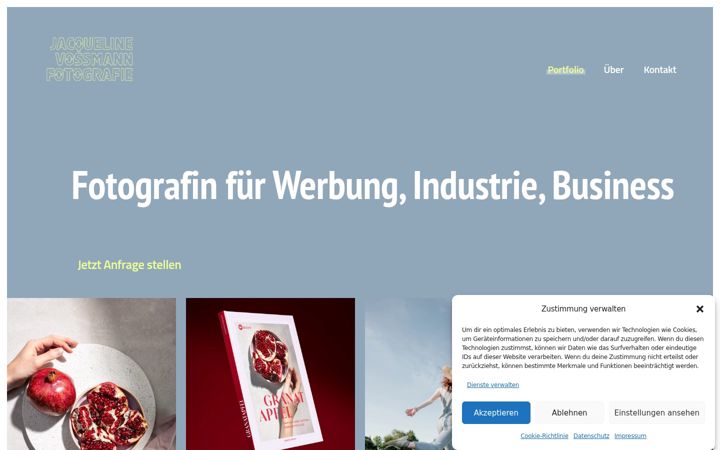 Screenshot of jacquelinevossmann.com