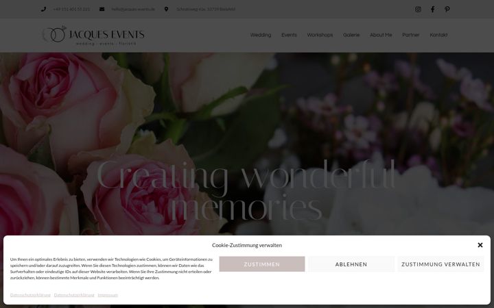 Screenshot of jacques-events.de